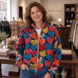 Aoibheann | Multicolour Heart Zip Cardigan