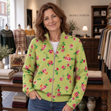 Caitriona | Pink and Lime Floral Zip Cardigan