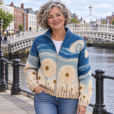 Eabha | Quilted Dandelion Zip Cardigan