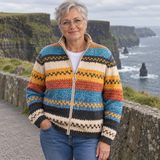 Sive | Multicolour Zigzag Zip Cardigan