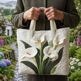 White Calla Lilies Tote Bag
