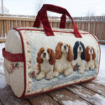 Joyful Spaniel Quilted Duffle Bag – quilted duffle bag by Moira Dublin