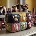 Sheep Quilted Makeup Bag – quilted makeup bag by Moira Dublin