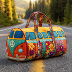 Peace Van Quilted Duffle Bag – quilted duffle bag by Moira Dublin