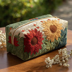 Petal Glow Quilted Makeup Bag – quilted makeup bag by Moira Dublin