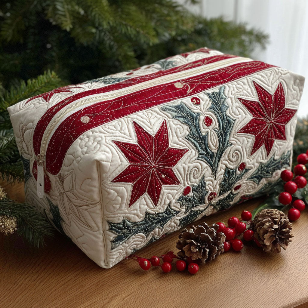 Star Petal Quilted Makeup Bag – quilted makeup bag by Moira Dublin