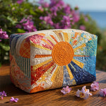 Sunny Beam Quilted Makeup Bag – quilted makeup bag by Moira Dublin