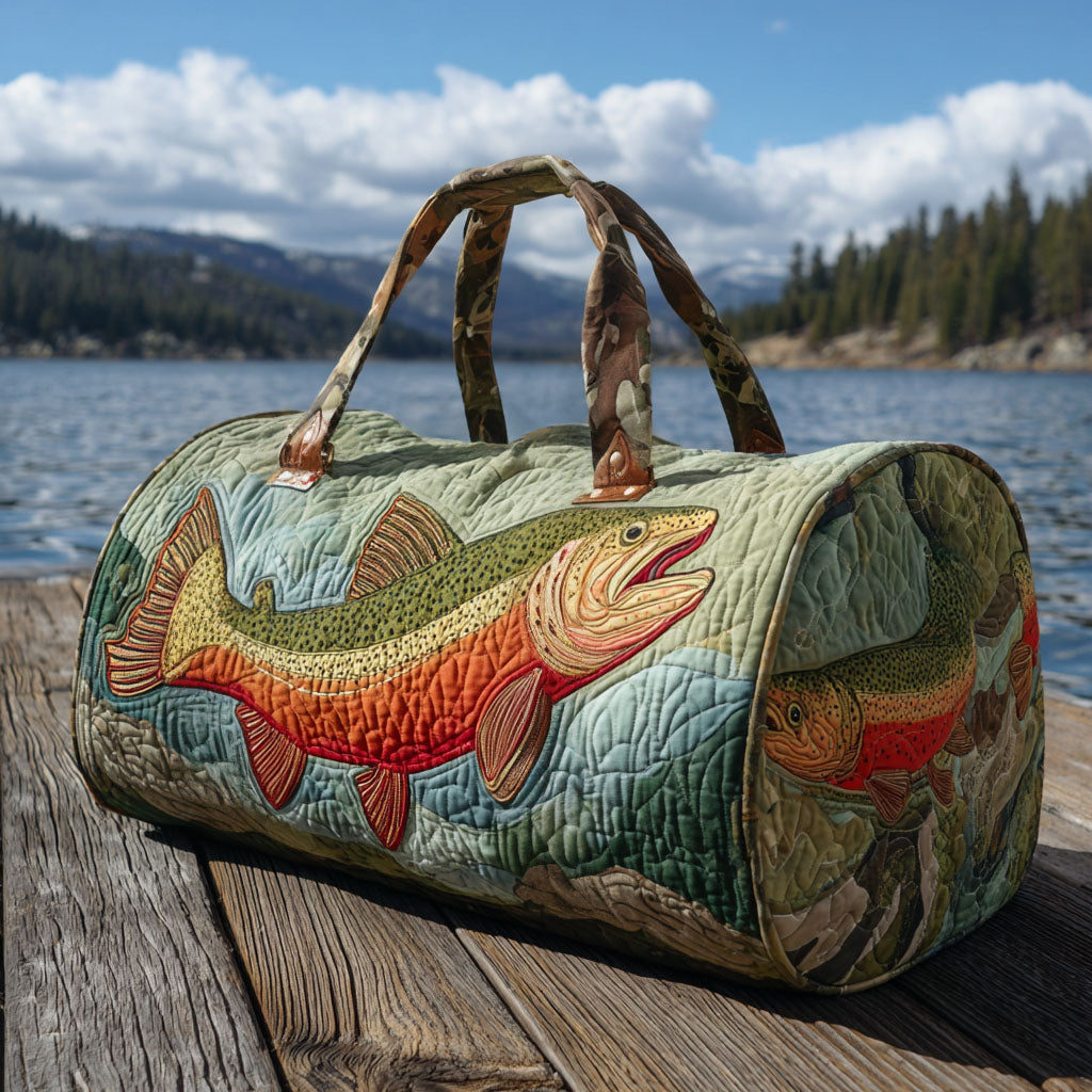 Fishing Quilted Duffle Bag – quilted duffle bag by Moira Dublin