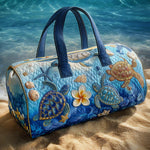 Turtle Paradise Quilted Duffle Bag – quilted duffle bag by Moira Dublin