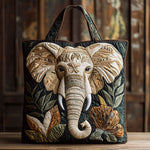 Wild Elephant Quilted Tote Bag – quilted tote bag by Moira Dublin