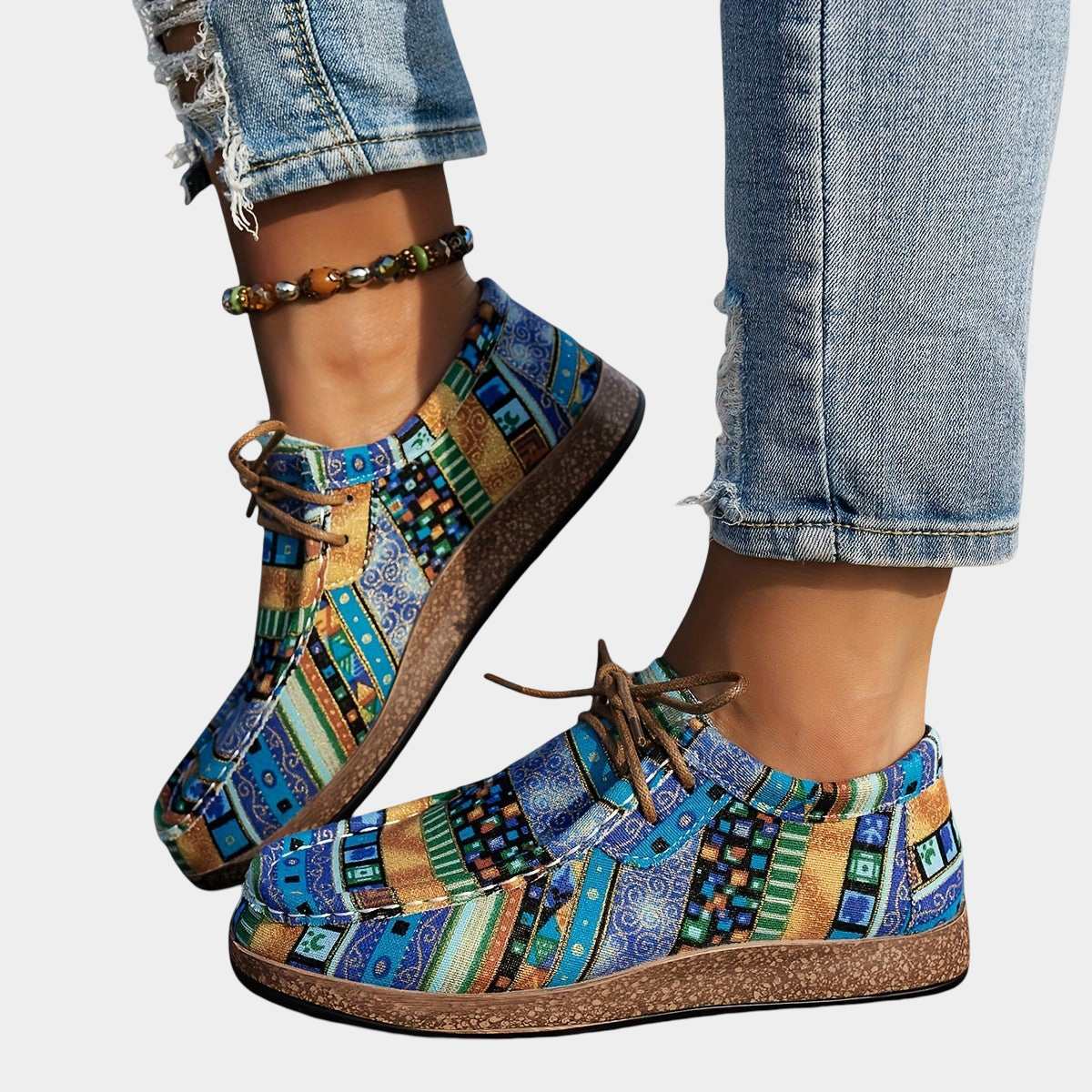 Louise | Lightweight & Ultra-Comfortable Shoes – Lightweight boho-print sneakers for women by Moira Dublin