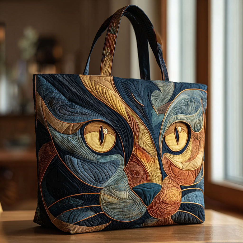 Mystic Gaze Quilted Tote Bag – quilted tote bag by Moira Dublin