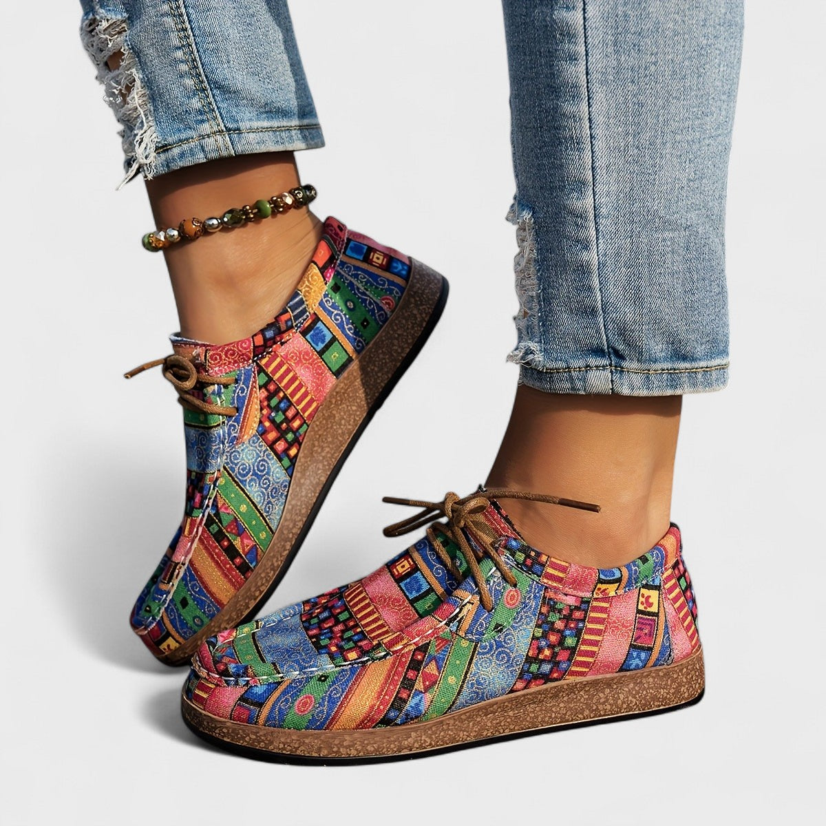 Lucie | Lightweight & Ultra-Comfortable Shoes – Lightweight boho-print sneakers for women by Moira Dublin