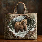 Peaceful Bear Quilted Tote Bag – quilted tote bag by Moira Dublin