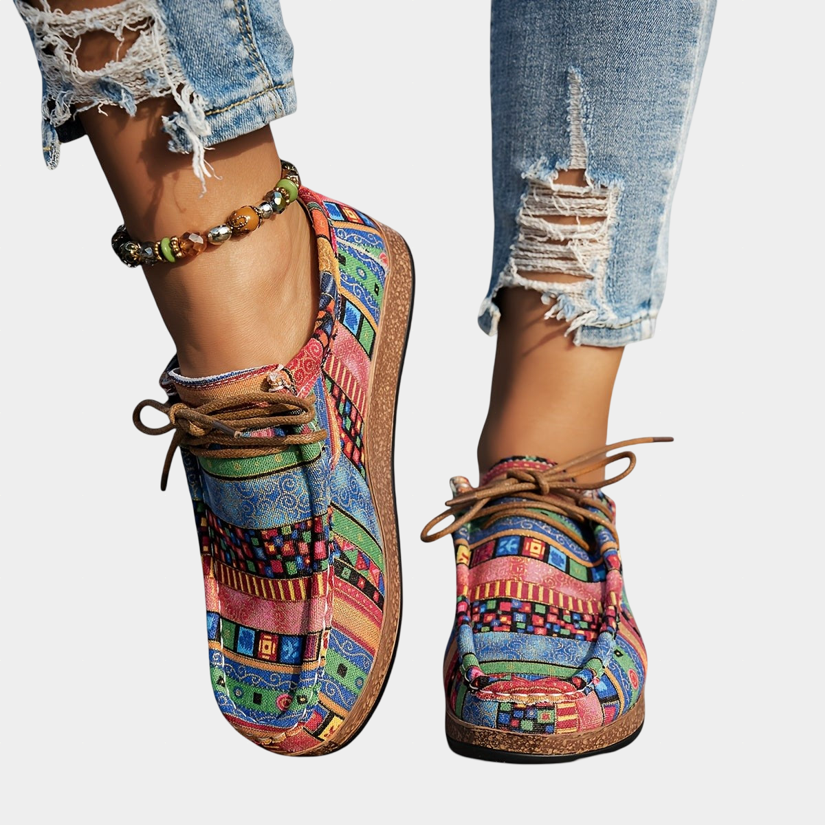 Lucie | Lightweight & Ultra-Comfortable Shoes – Lightweight boho-print sneakers for women by Moira Dublin