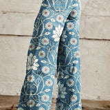 Elegant Boho Trousers with Floral Print – floral print boho trousers for women by Moira Dublin