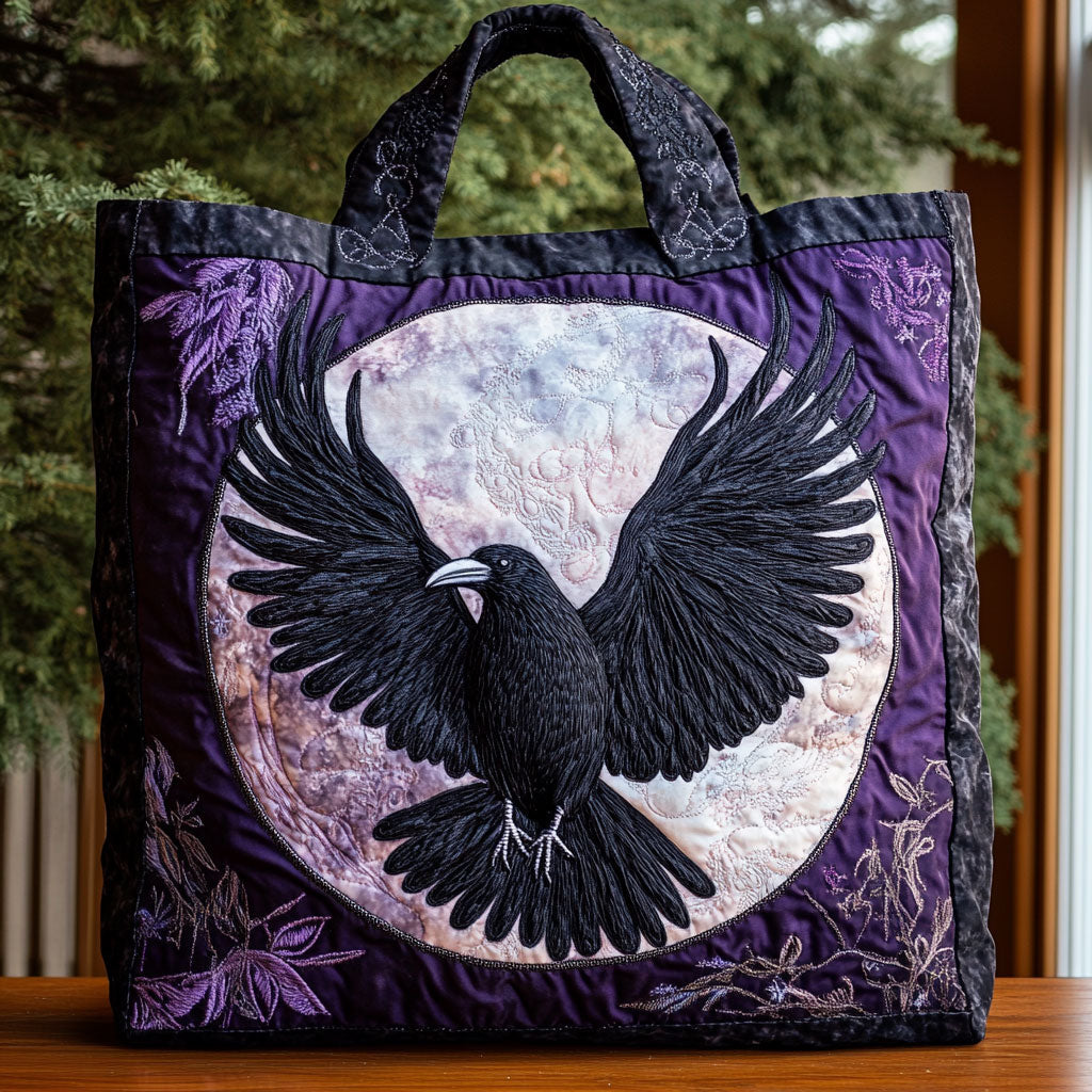 Purple Omen Quilted Tote Bag – quilted tote bag by Moira Dublin