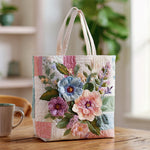 Floral Patchwork Quilted Tote Bag – quilted tote bag by Moira Dublin