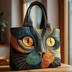 Night Whiskers Quilted Tote Bag – quilted tote bag by Moira Dublin
