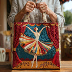 Elegant Ballerina Quilted Tote Bag – quilted tote bag by Moira Dublin
