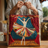 Elegant Ballerina Quilted Tote Bag – quilted tote bag by Moira Dublin